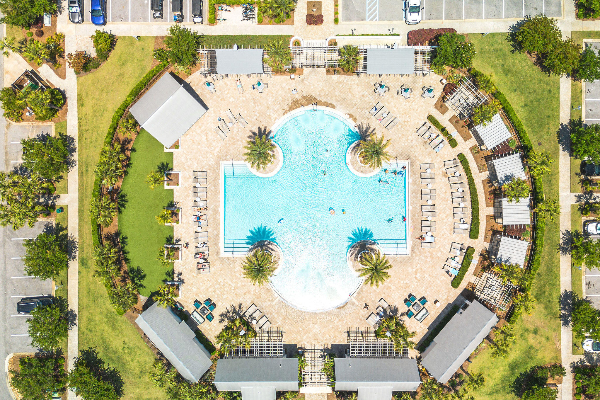 209 Milestone Dr Inlet Beach, Unit A Inlet Beach, FL 32461 - Photo 62 of 65 an aerial view of residential house with outdoor space and swimming pool