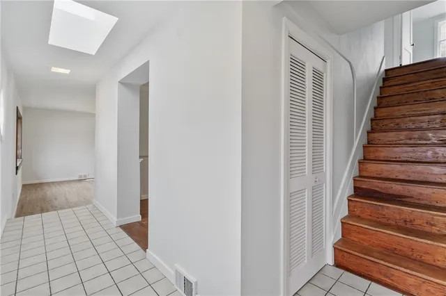 a view of an entryway with staircase