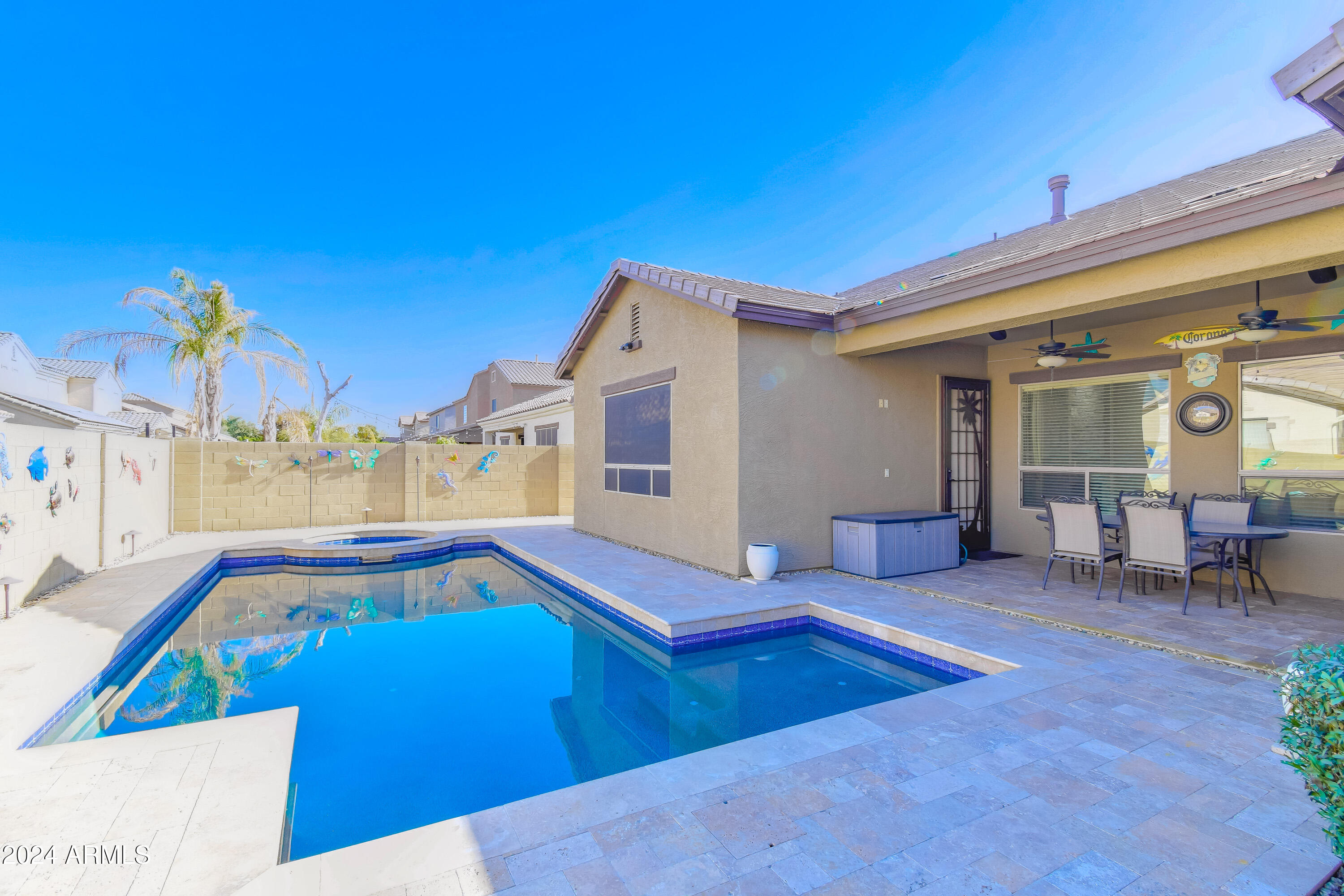 1270 East Baranca Road Gilbert, AZ 85297 - Photo 21 of 51 Travertine Patio!
