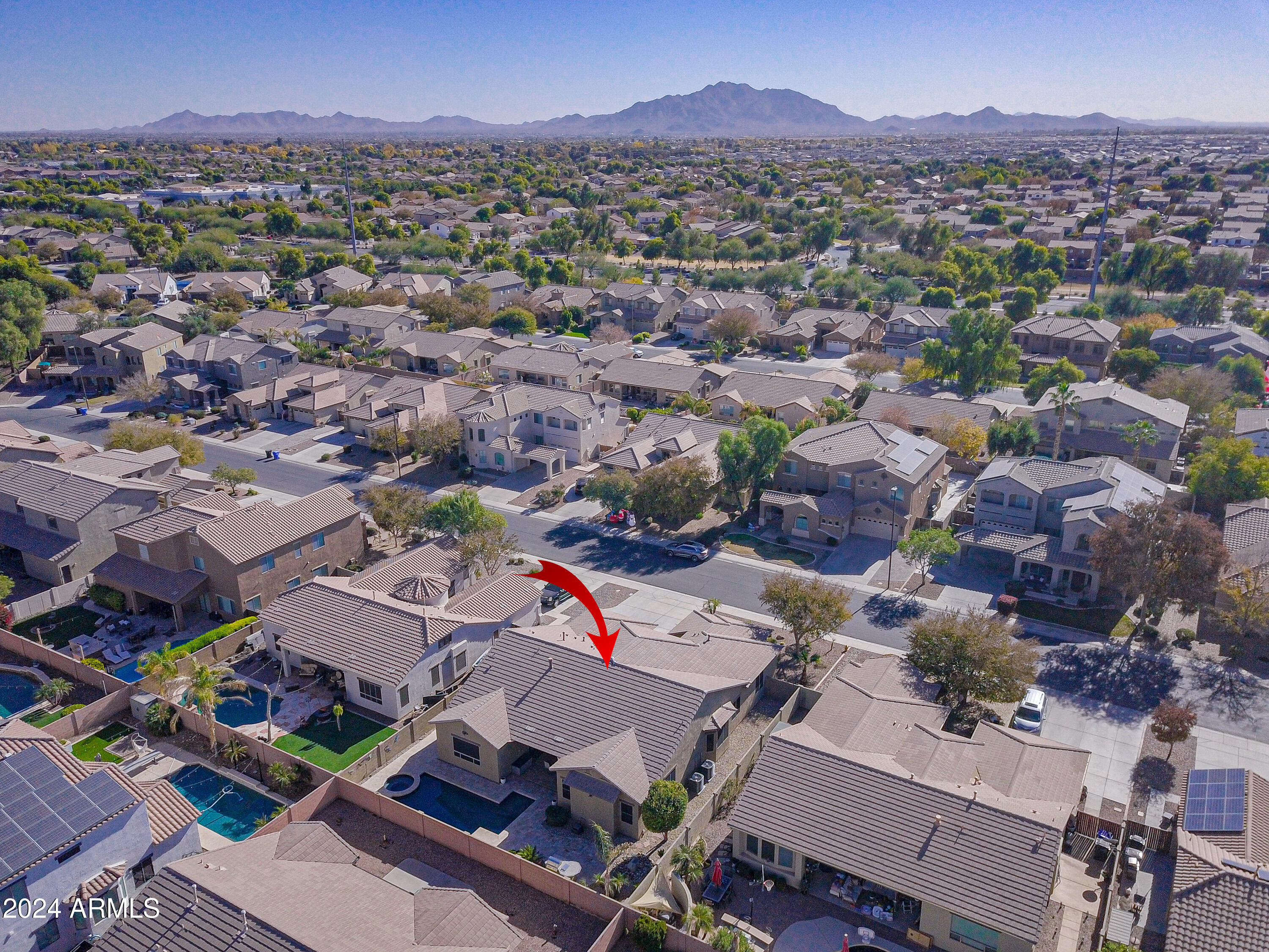 1270 East Baranca Road Gilbert, AZ 85297 - Photo 47 of 51 Aerial Neighborhood Looking South