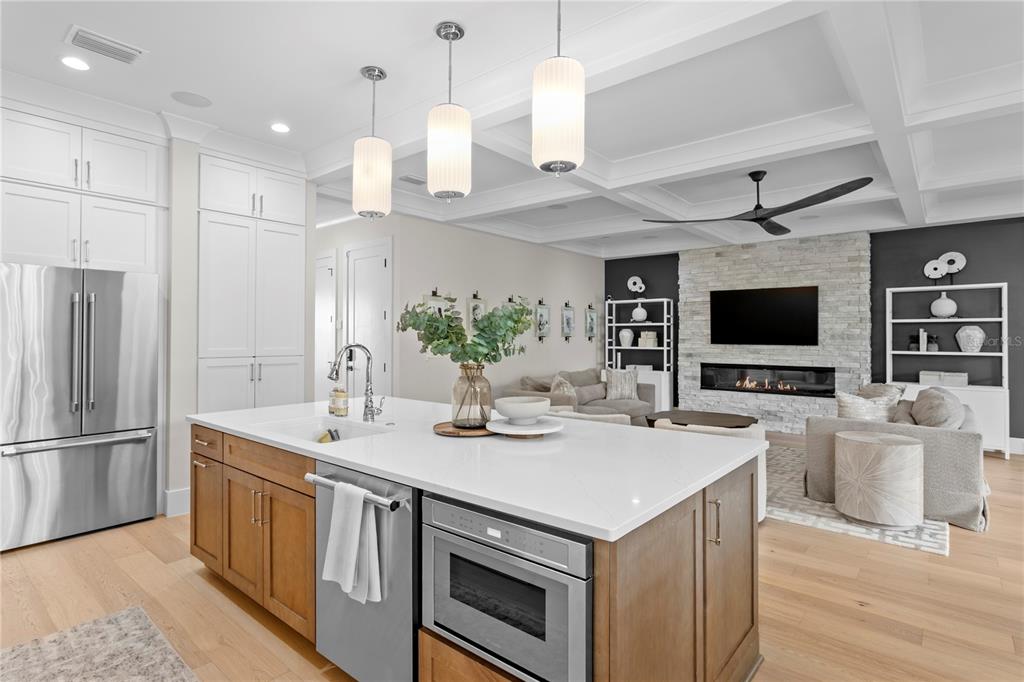 4807 West San Rafael Street Tampa, FL 33629 - Photo 7 of 64 a kitchen with stainless steel appliances granite countertop a sink and a refrigerator