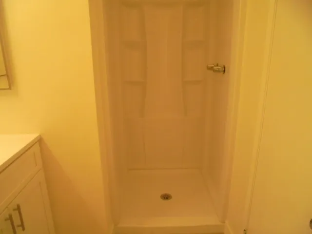 an empty room with a window