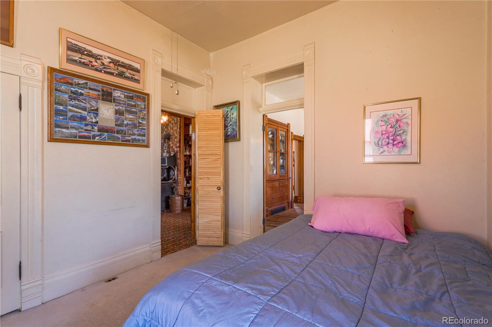 846 F Street Salida, CO 81201 - Photo 19 of 43 a bedroom with a bed and a walk in closet
