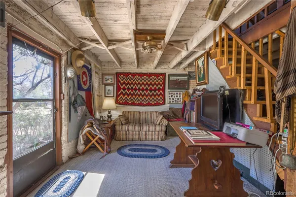 a outdoor space with lots of furniture and a couch