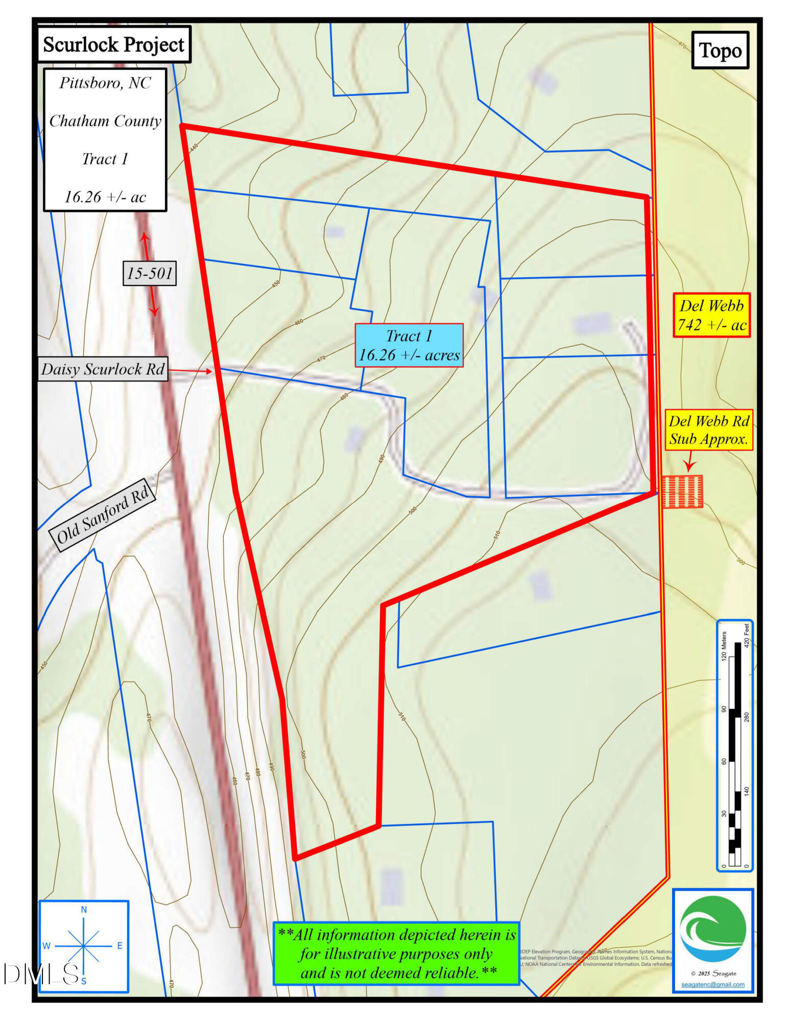 88 Daisy Scurlock Road Moncure, NC 27559 - Photo 3 of 5 0.3 Scurlock Advert Map TOPO LTR