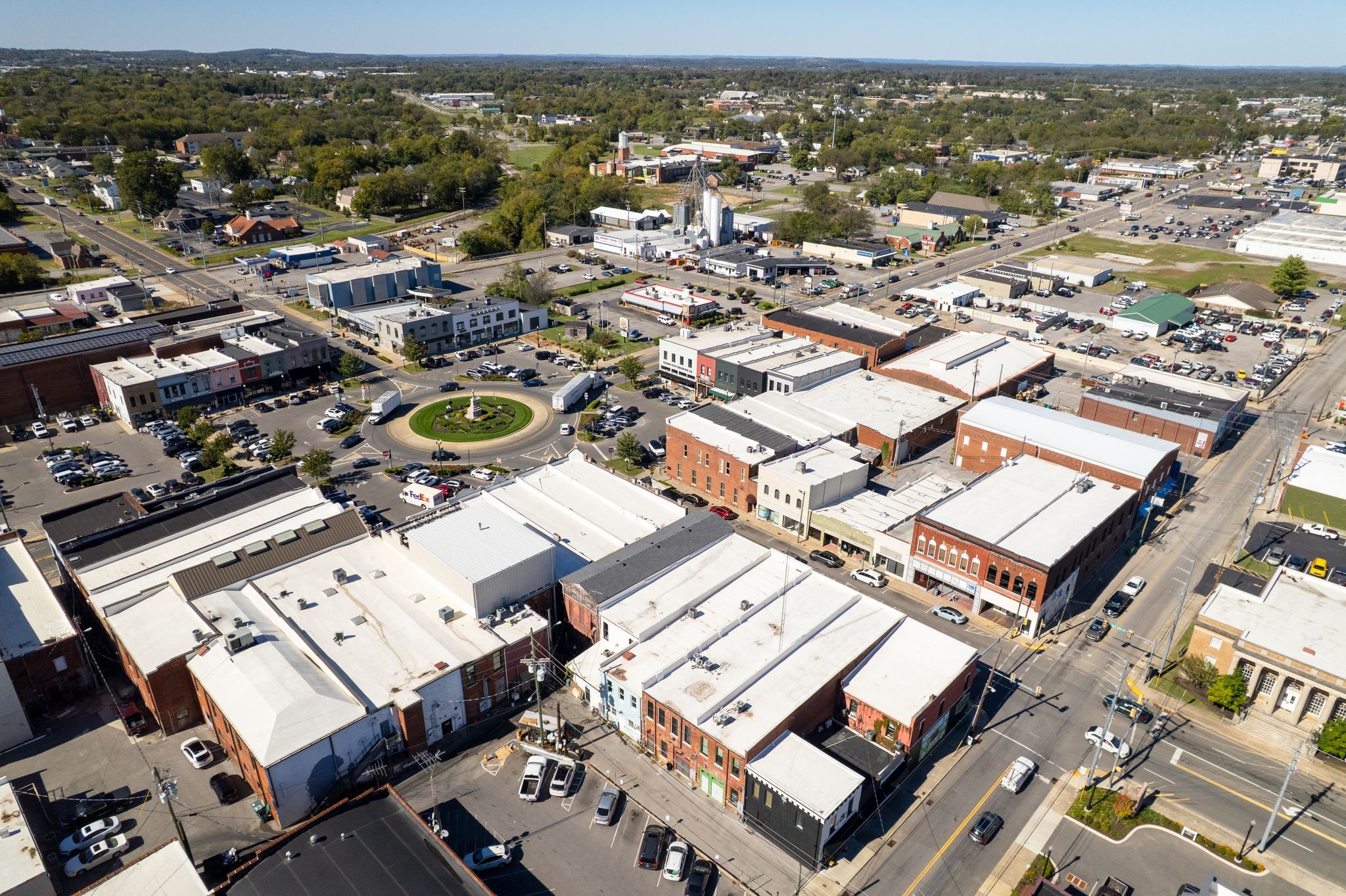 117 East Main Street Lebanon, TN 37087 - Photo 13 of 14 an aerial view of a city with lots of residential buildings