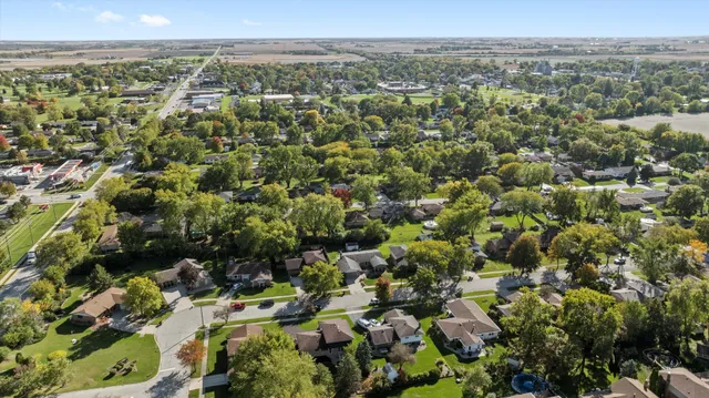 an aerial view of multiple house