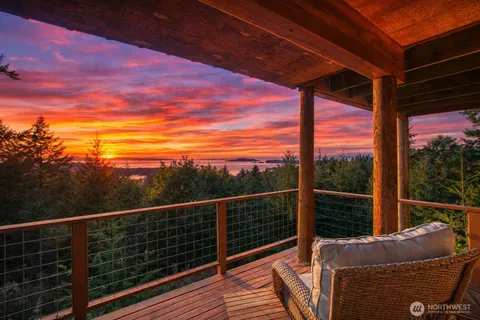 a balcony with an ocean view