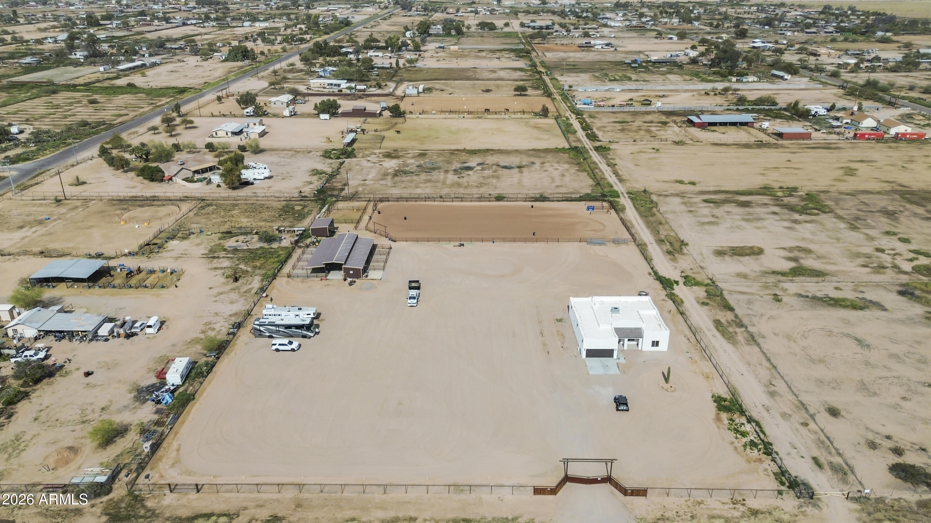 49370 West Val Vista Road Maricopa, AZ 85139 - Photo 54 of 58 an aerial view of residential houses with outdoor space