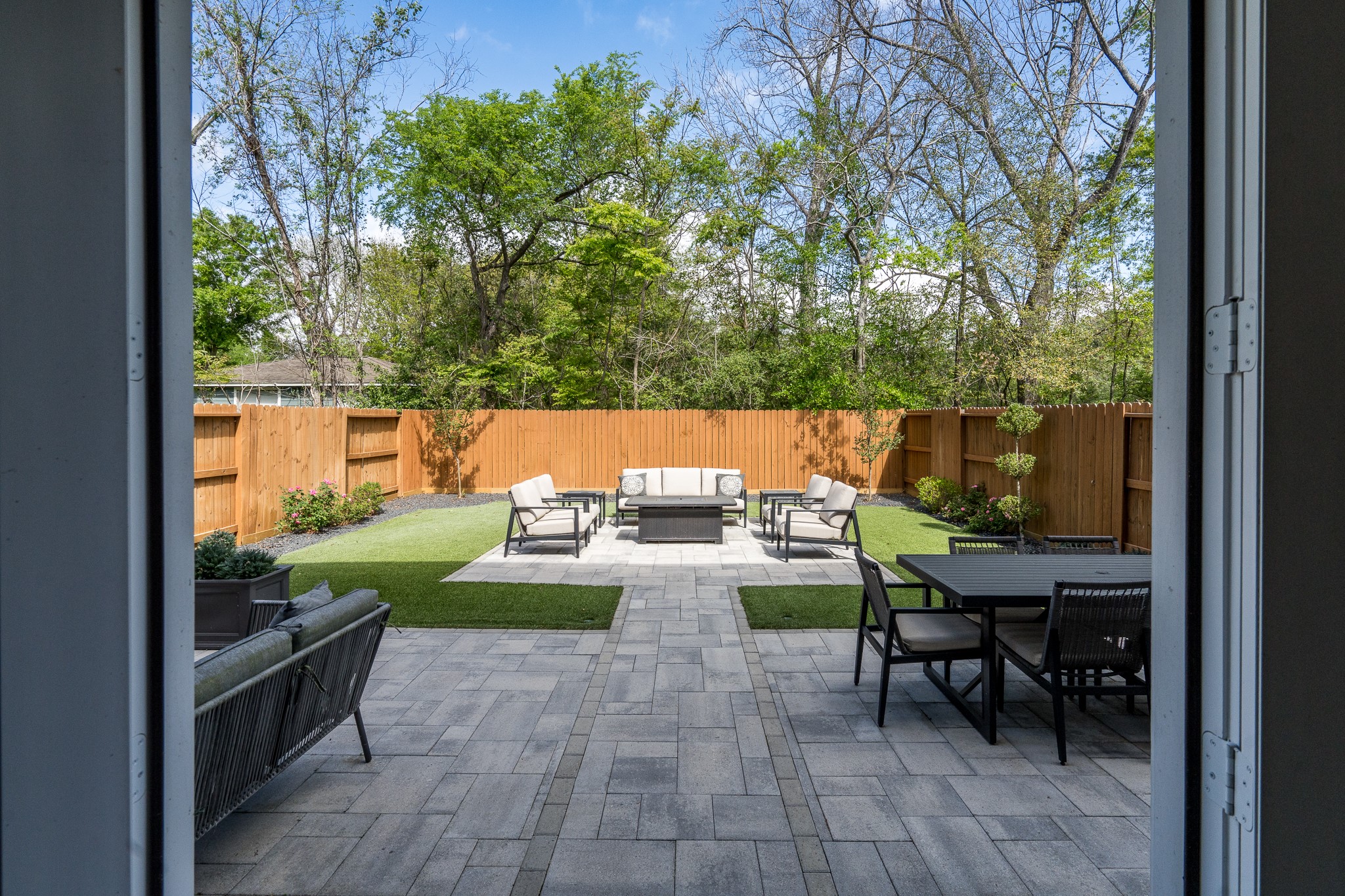 an outdoor view having patio