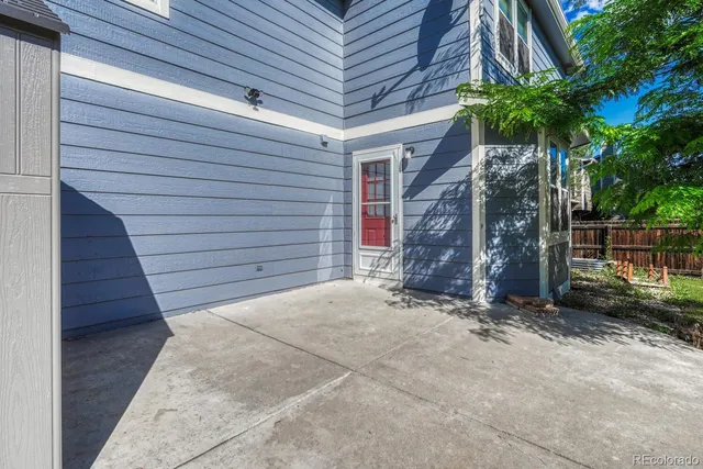 a backyard of a house