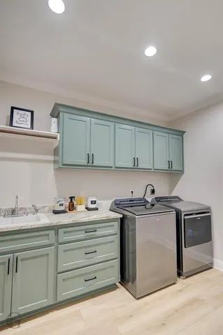 a room with furniture and wooden walls