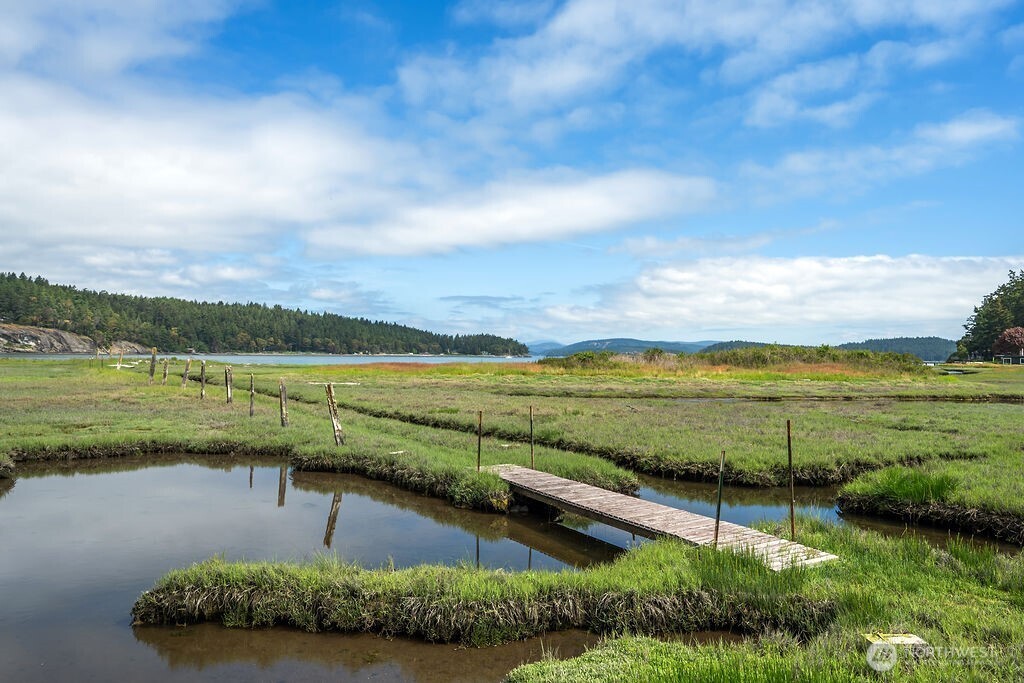 3757 Mud Bay Road Lopez Island, WA 98261 - Photo 34 of 40 a view of a lake with a city view