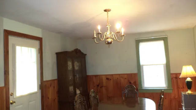 a view of a livingroom with a window