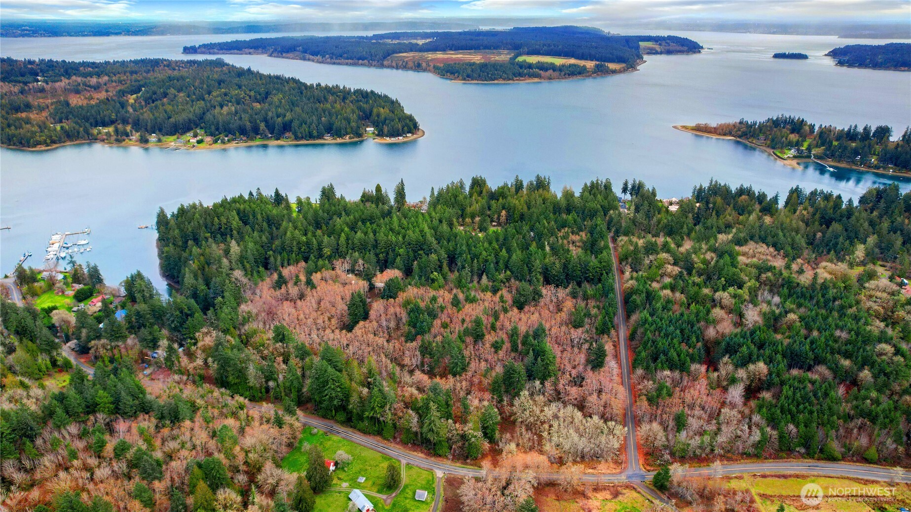 5118 Key Peninsula Highway Southwest Longbranch, WA 98351 - Photo 4 of 19 an aerial view of a house with a lake view