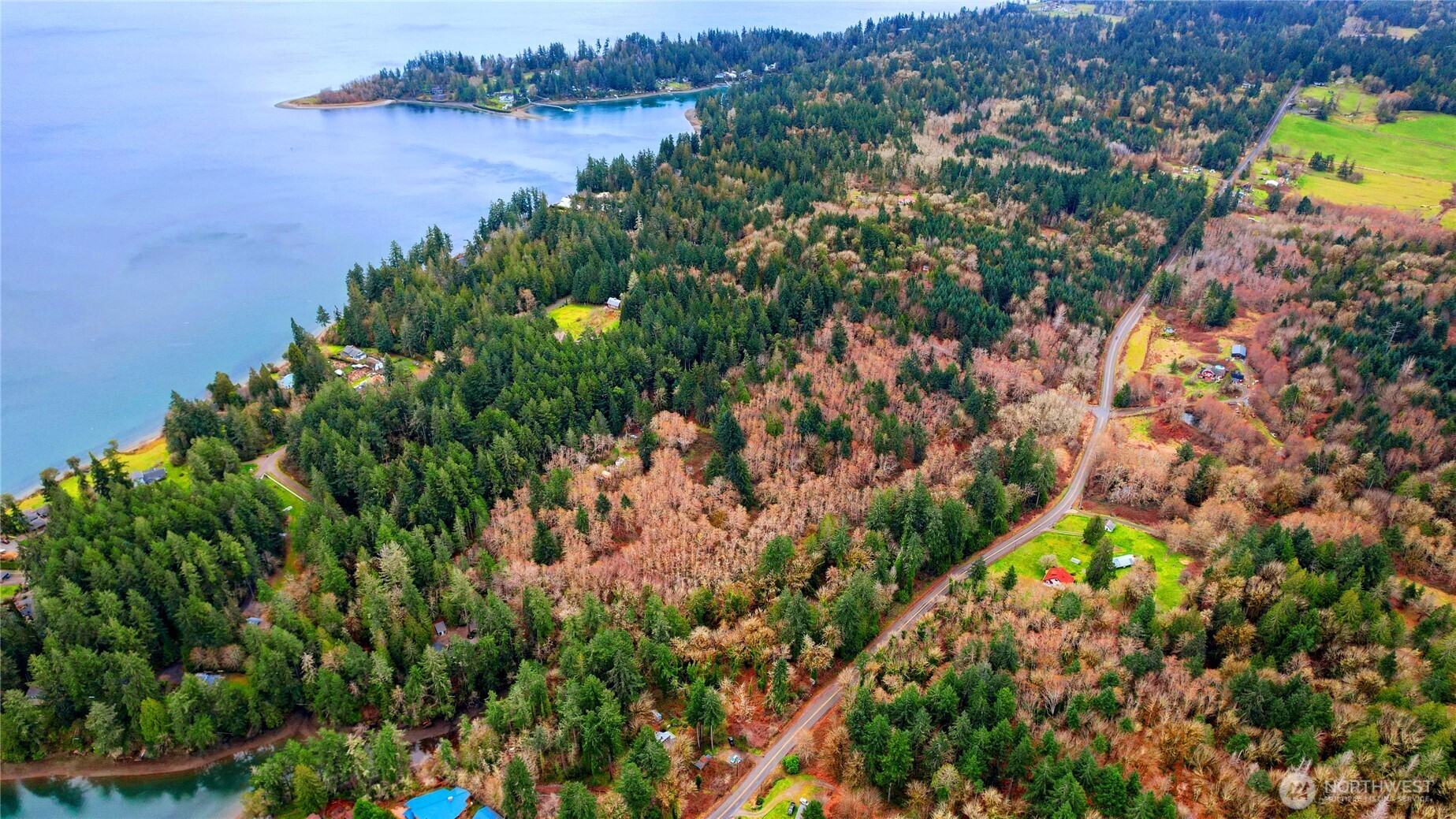 5118 Key Peninsula Highway Southwest Longbranch, WA 98351 - Photo 10 of 19 an aerial view of a houses with a lake view