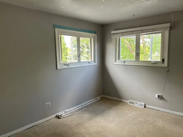 an empty room with a window