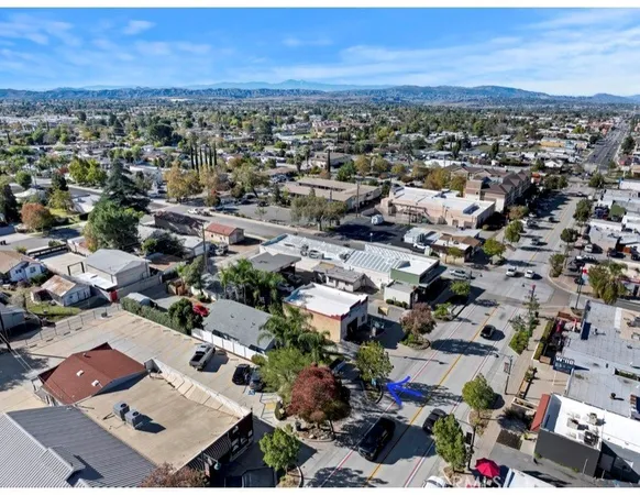 an aerial view of a city with lots of residential buildings