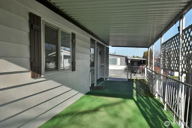 a backyard of a house with oven