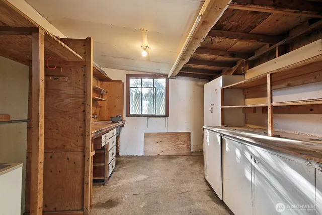 a view of storage and utility room