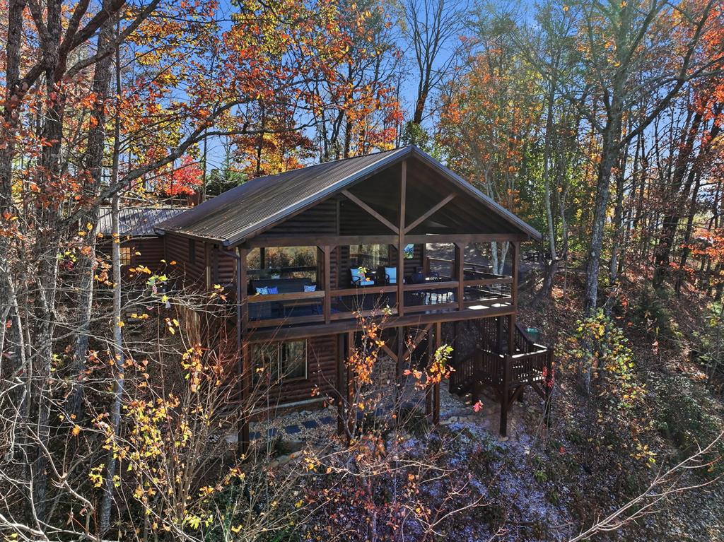 478 Cohutta Mountain Road Blue Ridge, GA 30513 - Photo 2 of 47 a view of a house with pool and trees