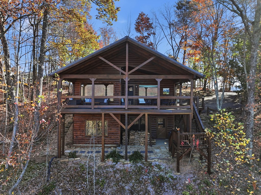 478 Cohutta Mountain Road Blue Ridge, GA 30513 - Photo 30 of 47 a front view of a house with plants and trees