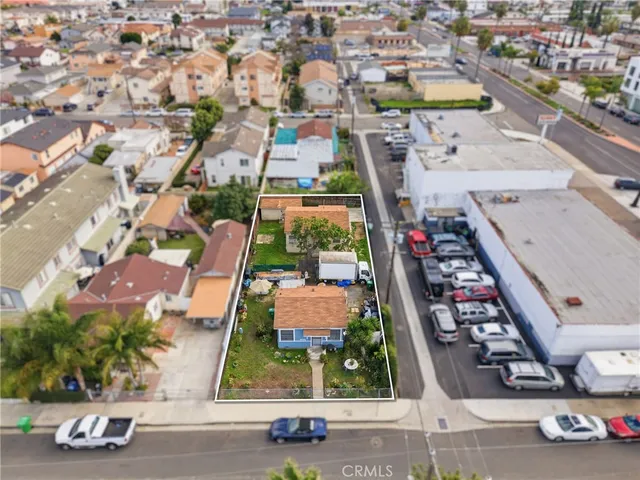 an aerial view of multiple houses