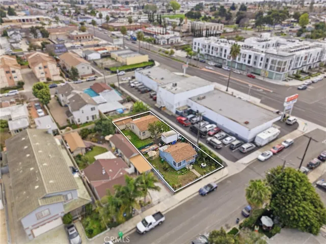 an aerial view of a city