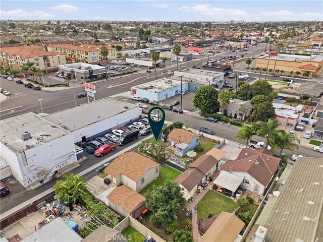 an aerial view of a city with lots of residential buildings