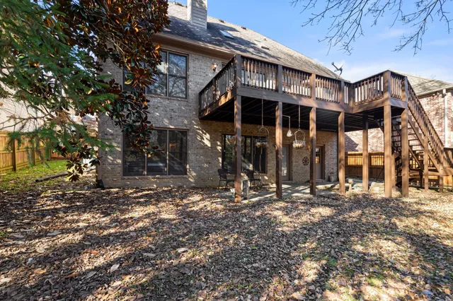 a view of a wooden roof deck