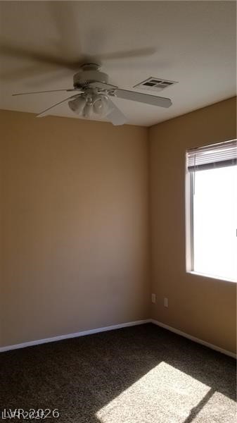 7414 Page Ranch Court Las Vegas, NV 89131 - Photo 31 of 36 Empty room with ceiling fan and dark colored carpet