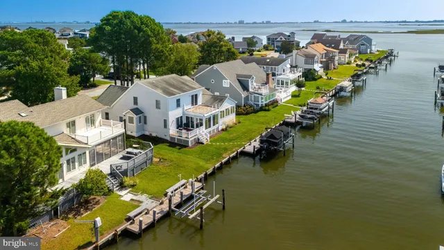 a view of a lake with a city
