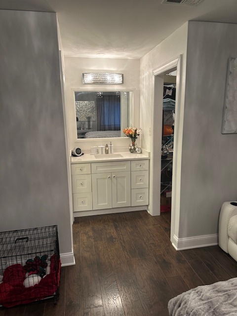 3341 West 184th Street, Unit 1B Homewood, IL 60430 - Photo 17 of 32 a bathroom with a sink a toilet and mirror