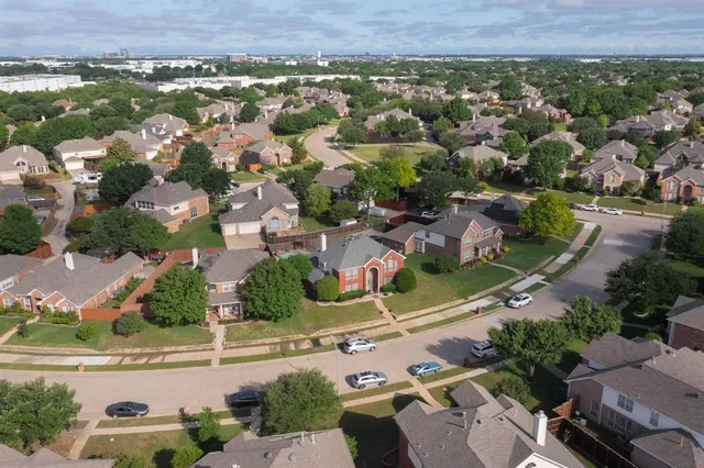 an aerial view of a city