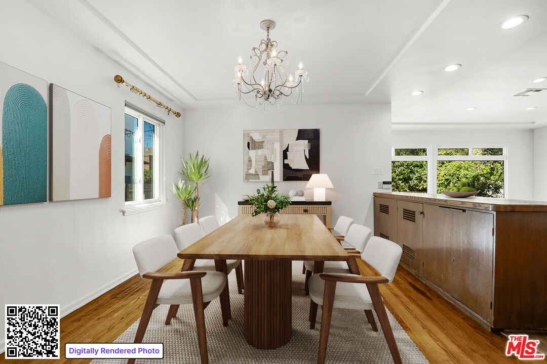 1617 Reeves Street Los Angeles, CA 90035 - Photo 15 of 55 a view of a dining room with furniture window and wooden floor