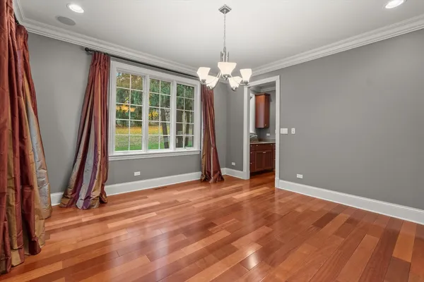 a view of a kitchen cabinets and a counter place