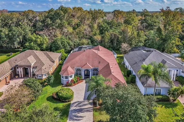 an aerial view of multiple house
