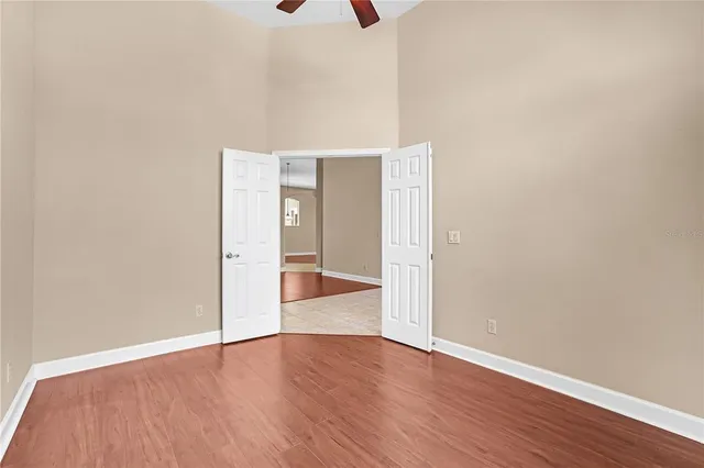 a view of lobby with door