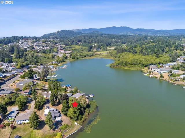 a view of a city with lake view