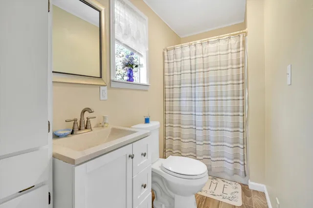 a workspace with furniture and window