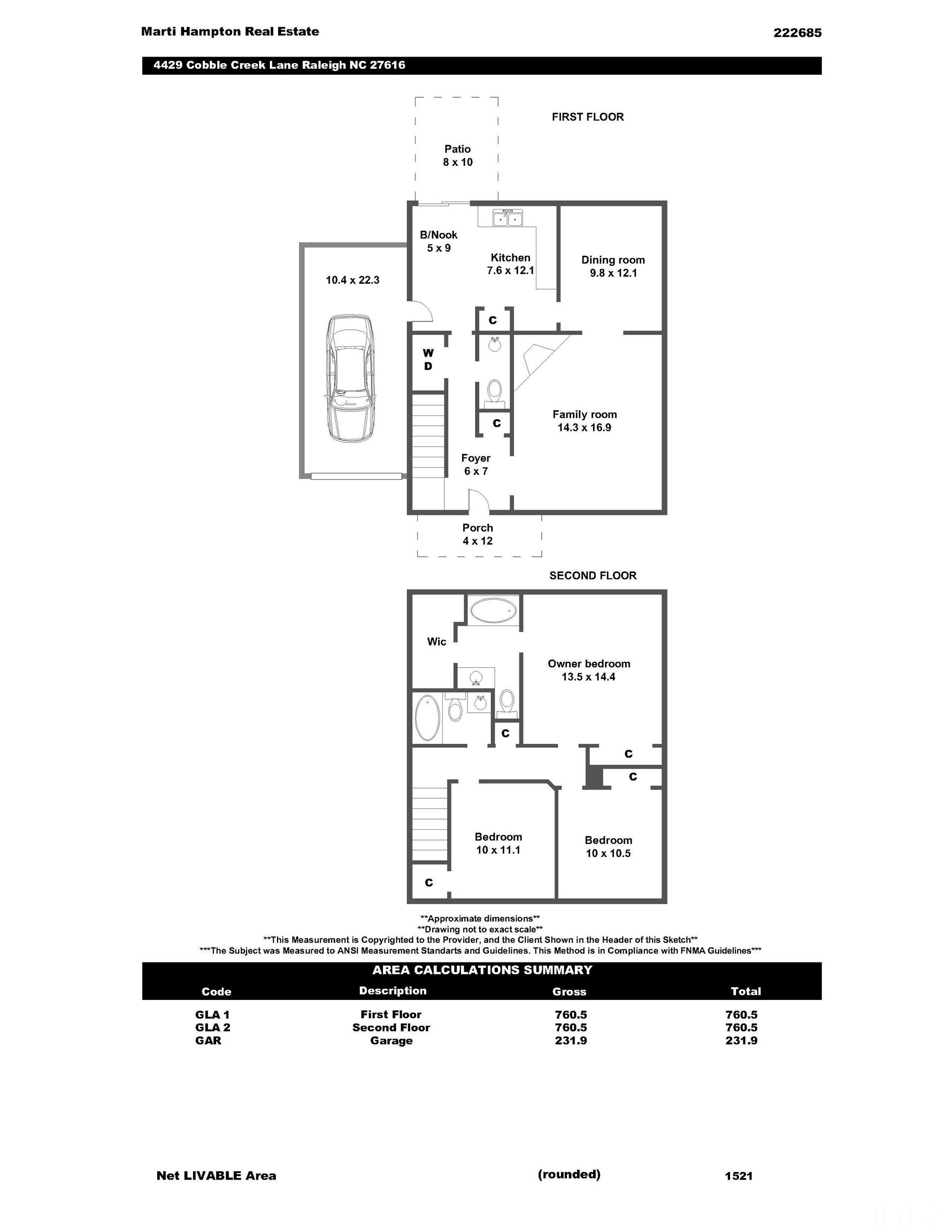 4429 Cobble Creek Lane Raleigh, NC 27616 - Photo 4 of 4 a picture of a floor plan