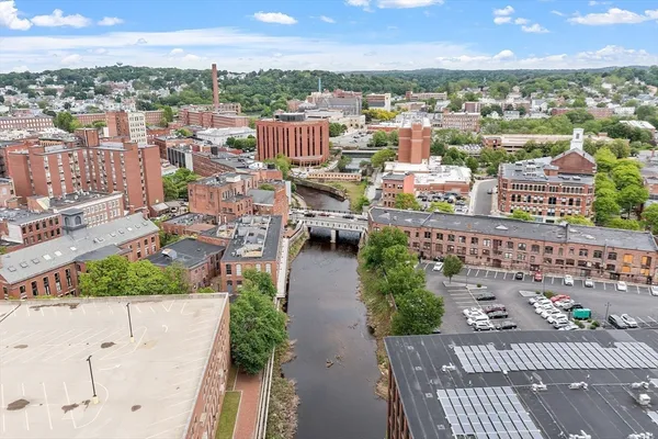 a front view of a multi story building