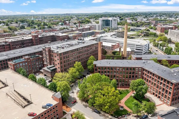 an aerial view of a city with lots of residential buildings
