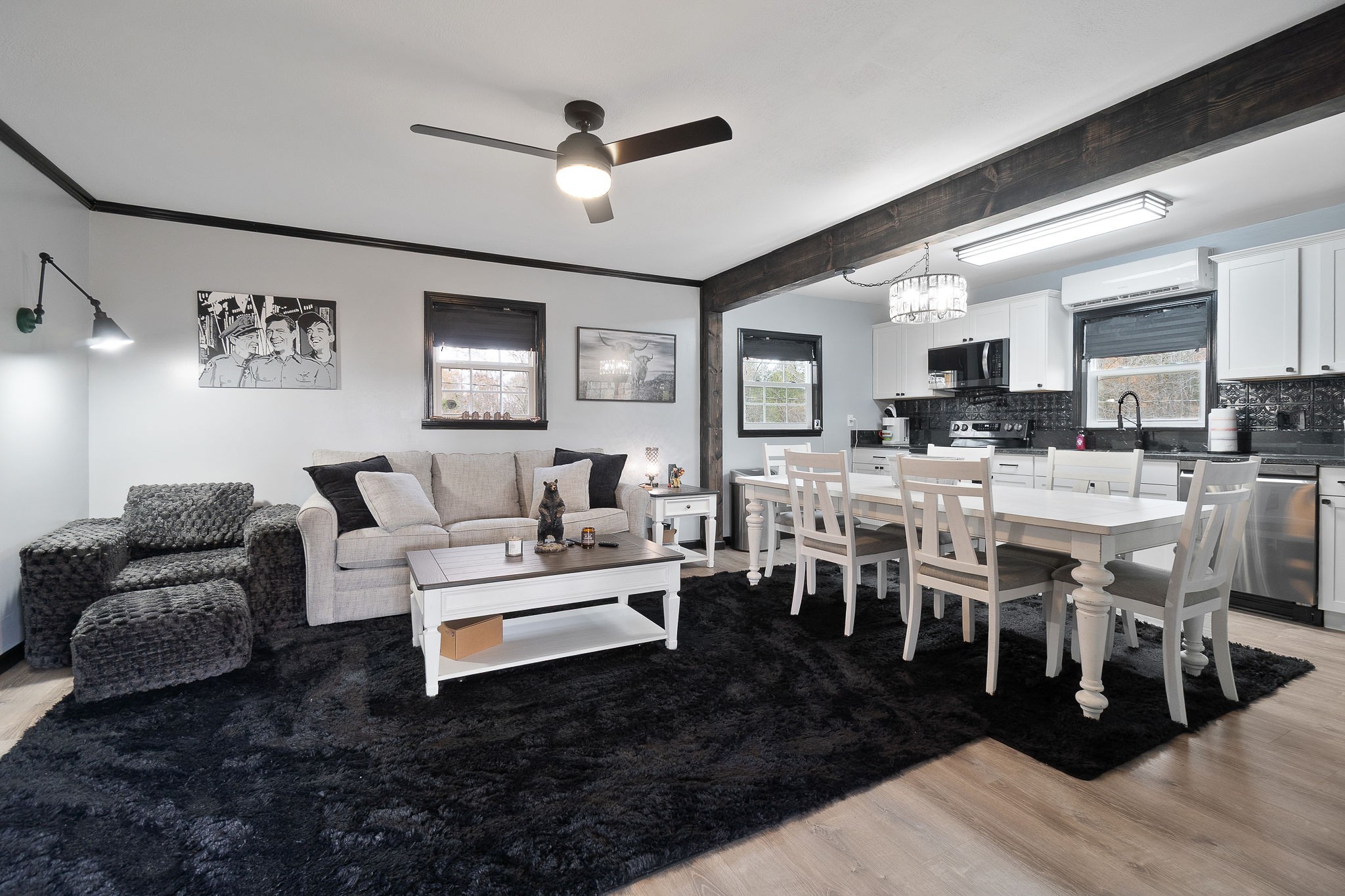 6777 Spencer Road Rock Island, TN 38581 - Photo 19 of 49 a living room with lots of furniture and kitchen view