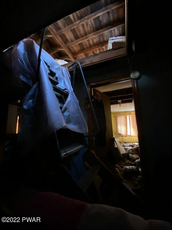 275 Sawkill Road Milford, PA 18337 - Photo 15 of 15 Attic Stairs in Upstairs Hallway