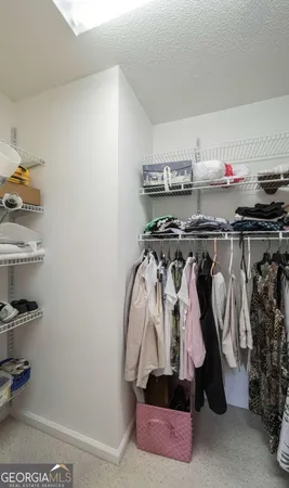 an entryway in a room with a window