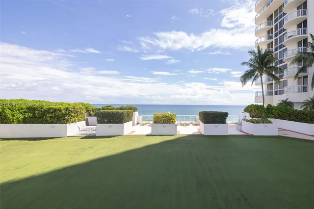 a view of outdoor space with tall buildings