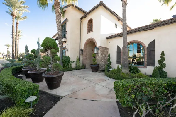 a view of an entryway with a front door