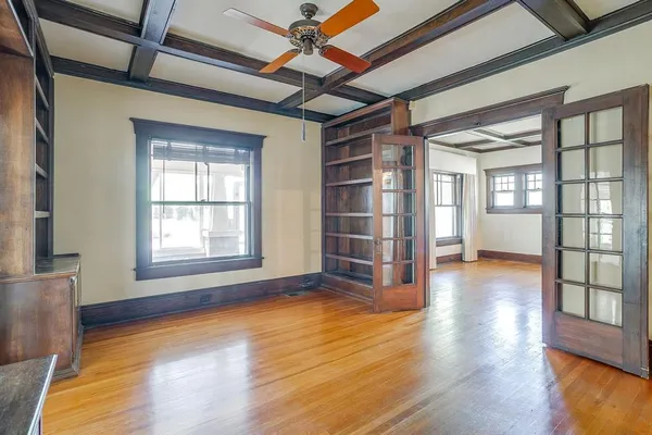 a view of livingroom with hardwood floor and window