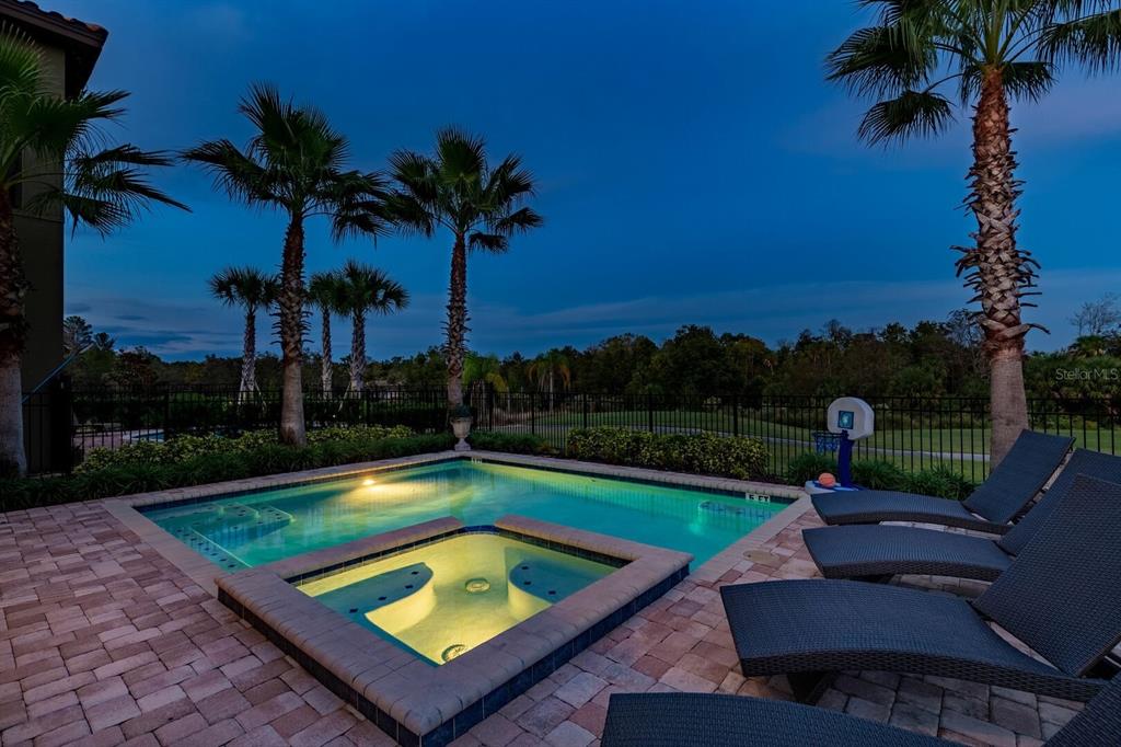 717 Desert Mountain Court Reunion, FL 34747 - Photo 55 of 62 a view of a backyard with swimming pool and outdoor seating